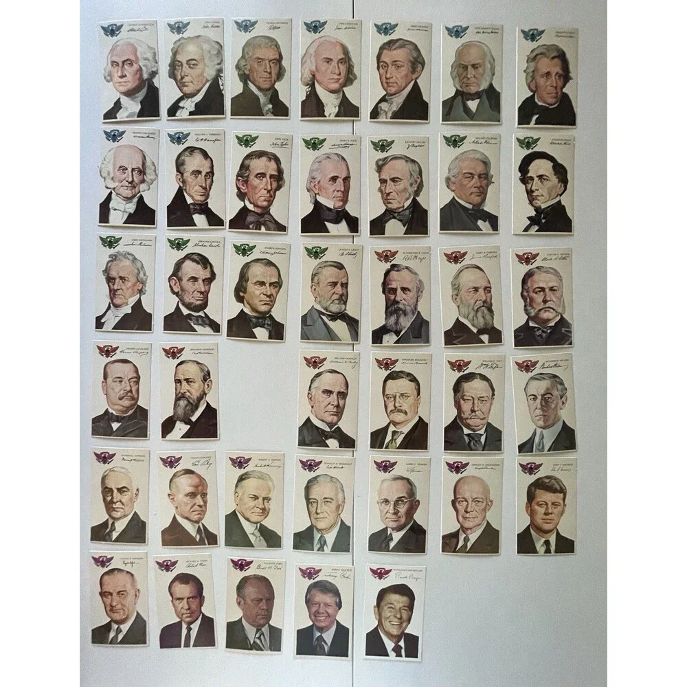 Vintage U.S. President Flash Card Set - Missing 24th President